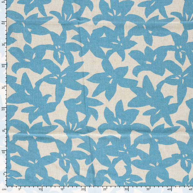  fabric Flowers Aqua