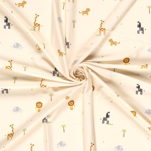Swimwear Jersey UPF50 Recycled fabric Beige digital printed 