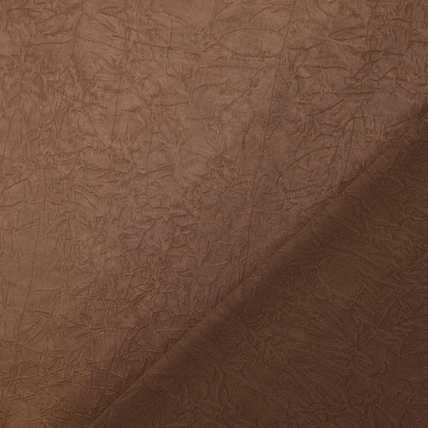 Satin fabric Brown crushed 