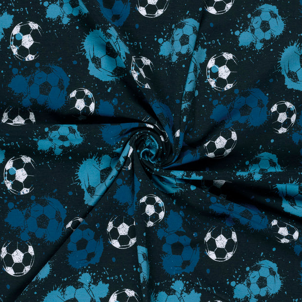 Jersey fabric Navy digital printed 