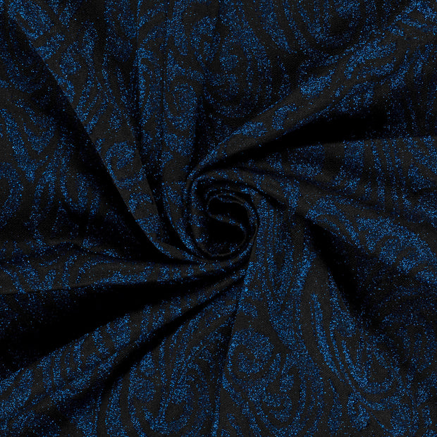 Jacquard fabric Abstract Cobalt