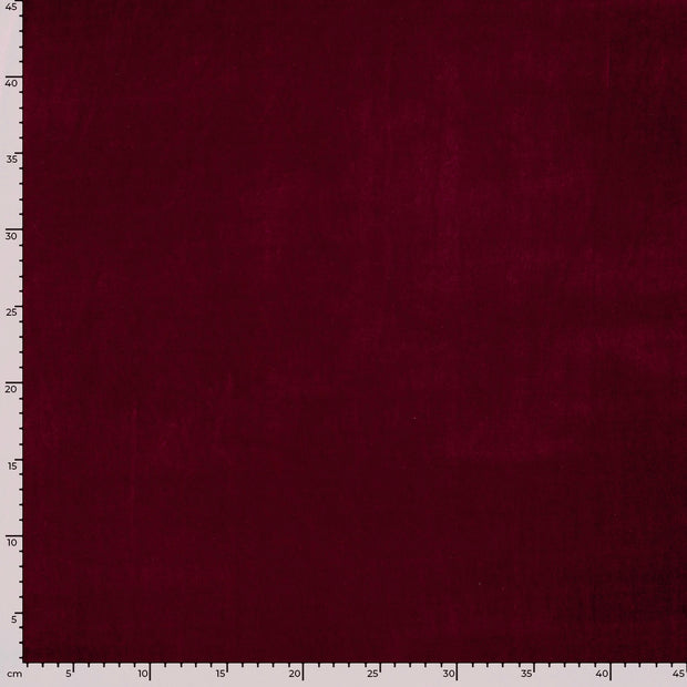 Velvet fabric Unicolour Wine red