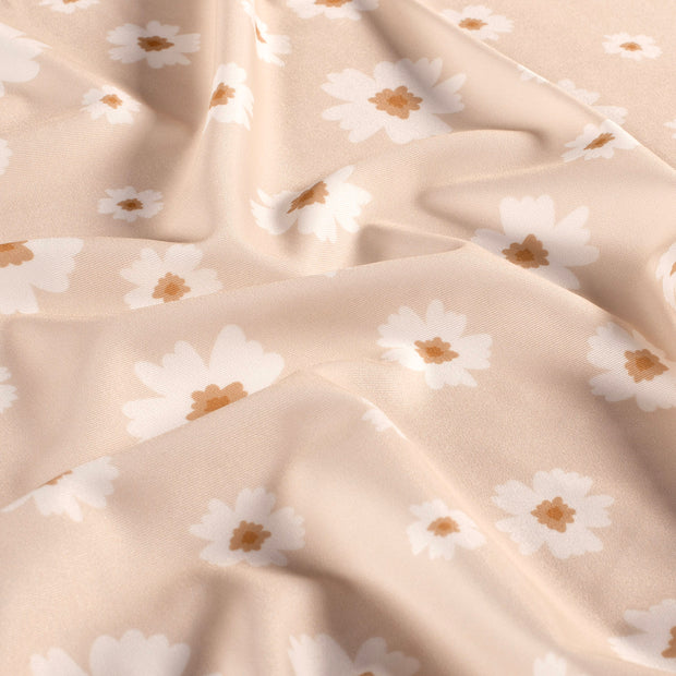 Swimwear Jersey UPF50 Recycled fabric Flowers Light Pink