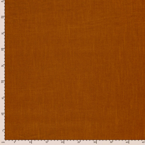 Linen fabric Unicolour Brique