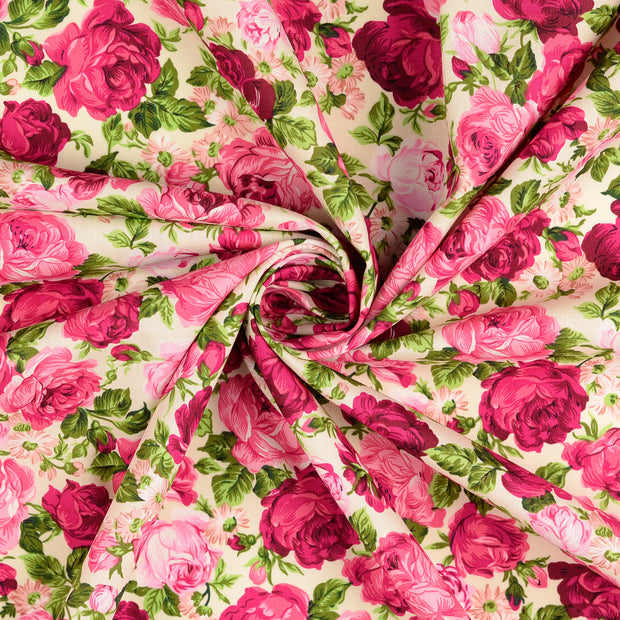  fabric White printed 