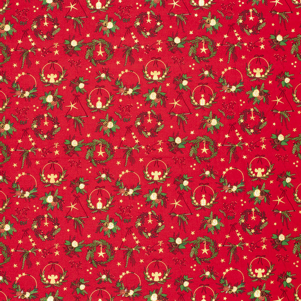 Cotton Poplin fabric Red 