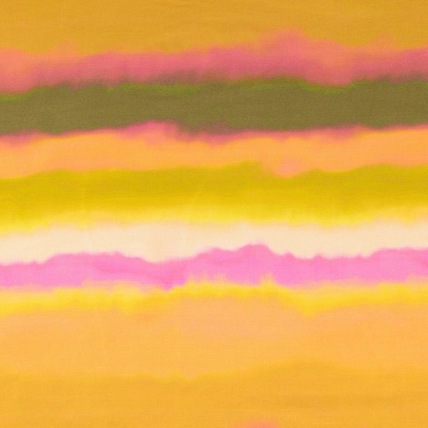 Viscose Satijn stof Strepen Multicolor