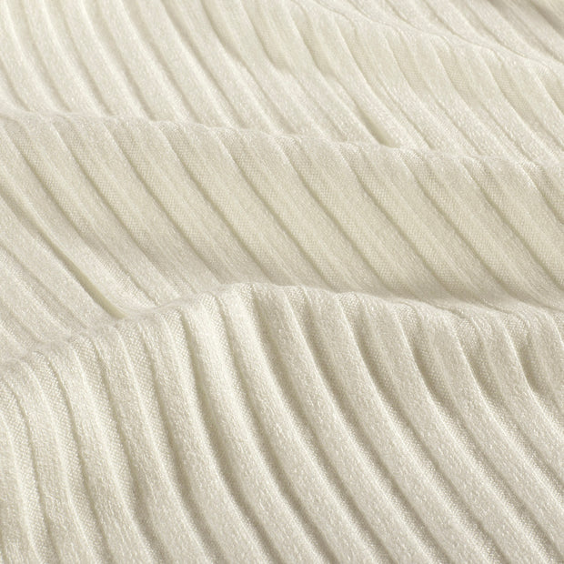 Rib Jersey fabric Unicolour Off White
