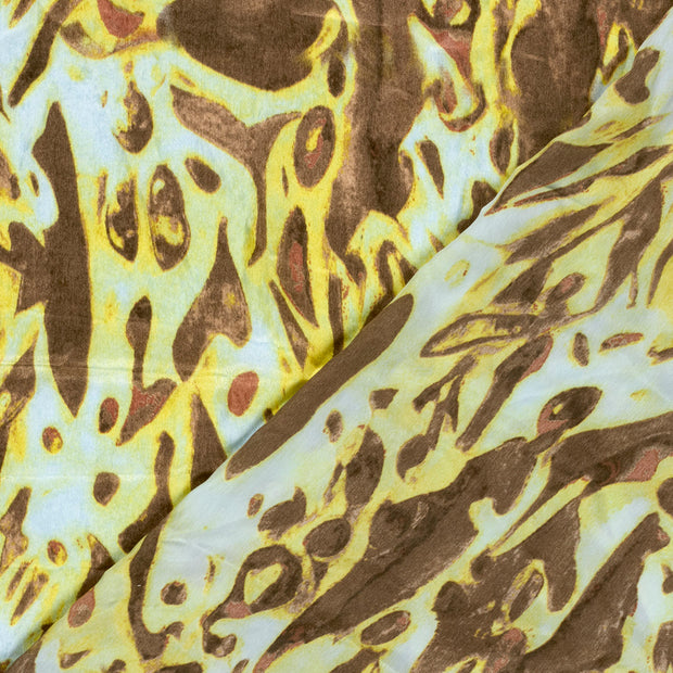 Satin Velvet fabric Abstract printed 
