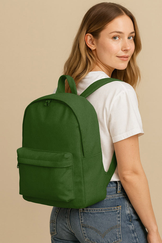 Canvas fabric Unicolour Dark Green