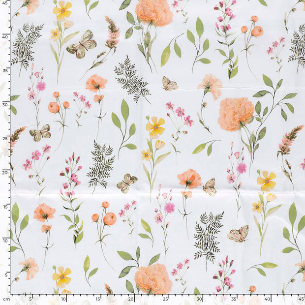 Baumwolle Satin fabrik Blumen Orange