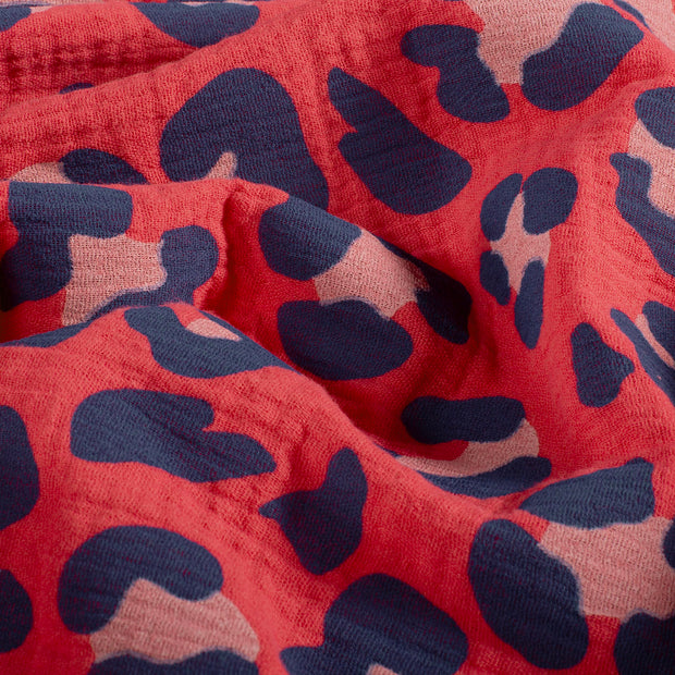 Muslin fabric Panther Fuchsia
