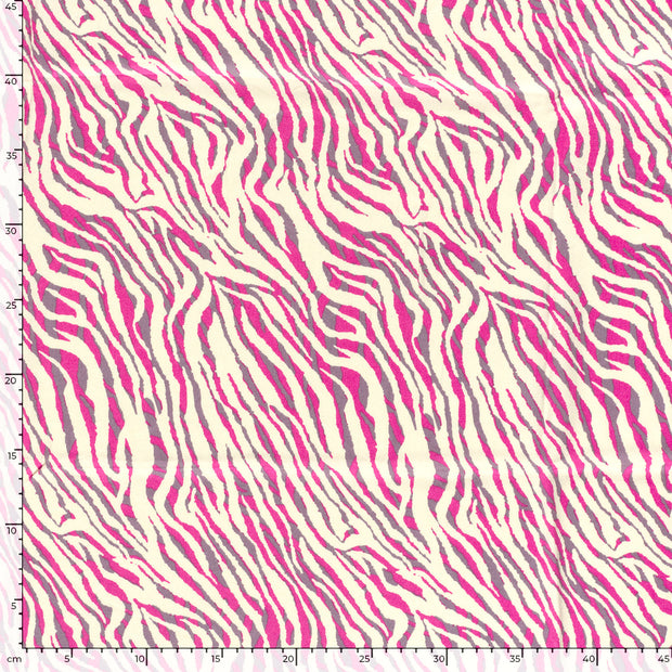 Viscose Satin fabric Abstract Pink