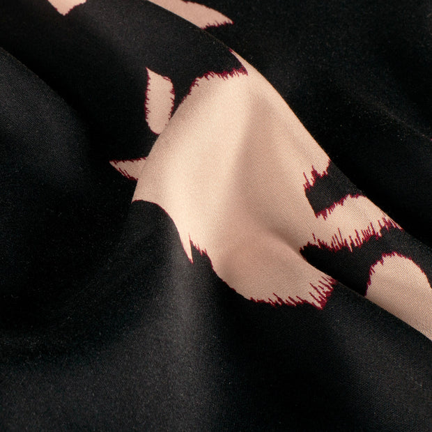Viscose Satin tissu Abstrait Rose