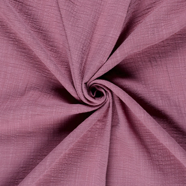 Muslin fabric Old Pink slub 