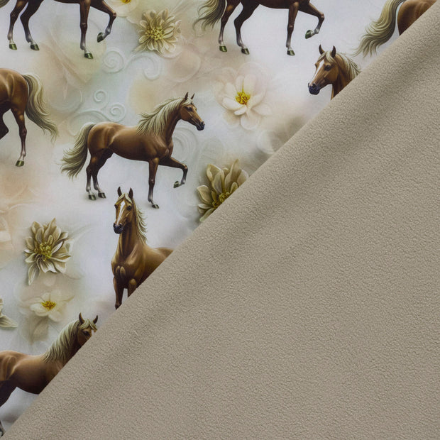 Softshell fabric Horses digital printed 