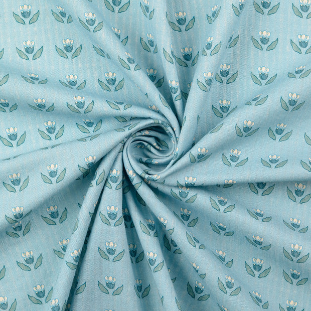 Cotton Poplin fabric Baby Blue 