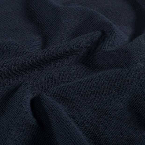 Terry Crepe fabric Unicolour Navy