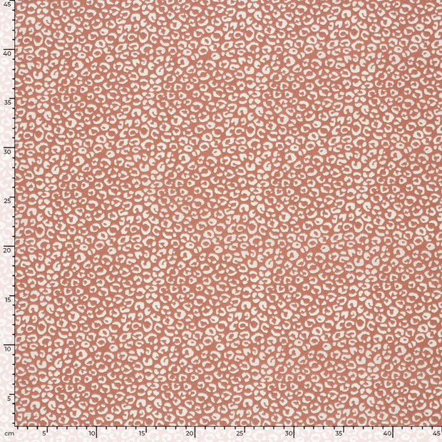 Cotton Poplin fabric Panther Salmon