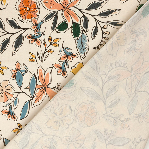Panama fabrik Blumen digital bedruckt 