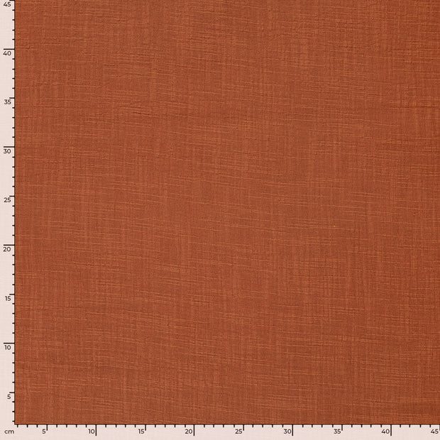 Muslin fabric Unicolour Redwood