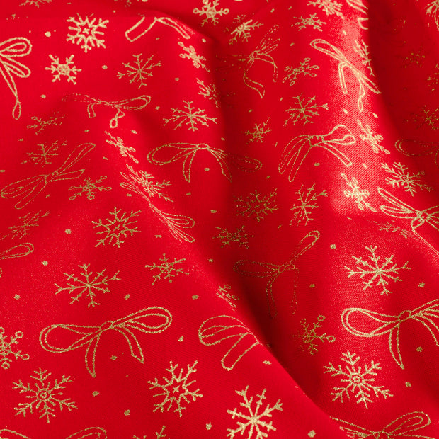 Katoen Poplin stof Kerstmis Rood