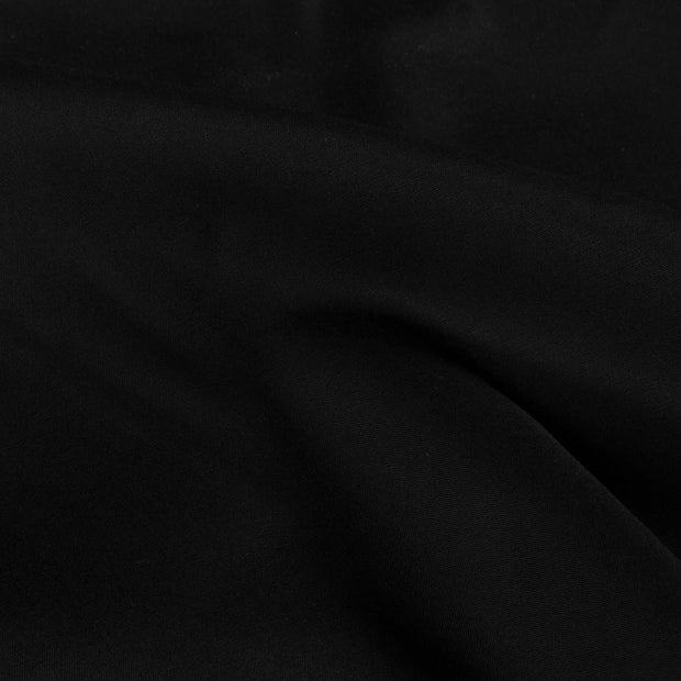 Cotton Poplin GOTS organic fabric Unicolour Black