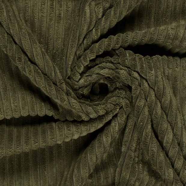 Corduroy 4.5w fabric Unicolour Khaki Green