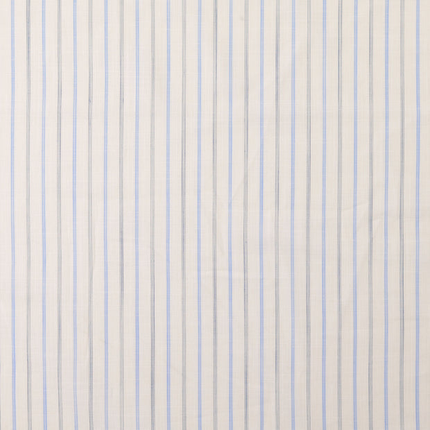 Cotton Poplin fabric Stripes Sky Blue