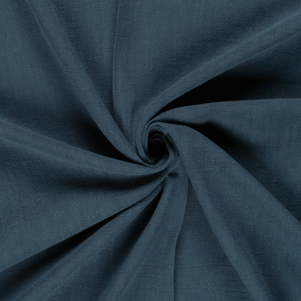 Linen fabric Steel Blue stone washed 
