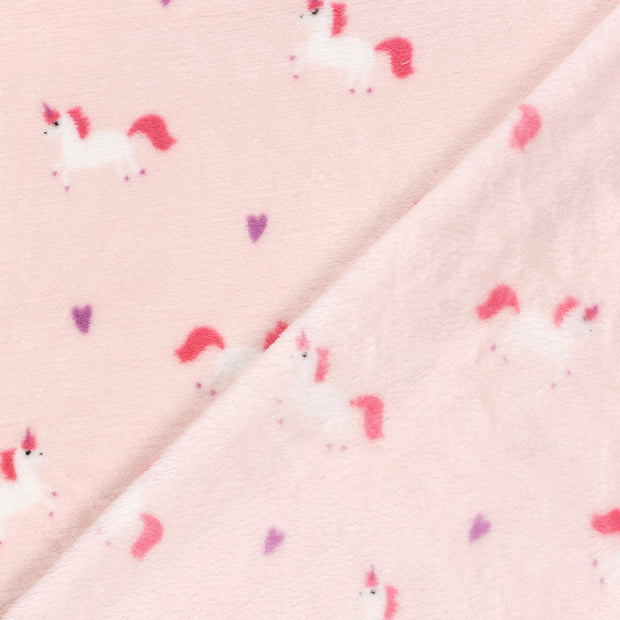 Coral Fleece fabric Unicorn printed 