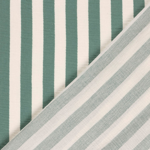 Muslin fabric Stripes printed 