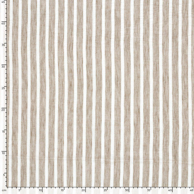 Woven Polyester fabric Stripes Camel