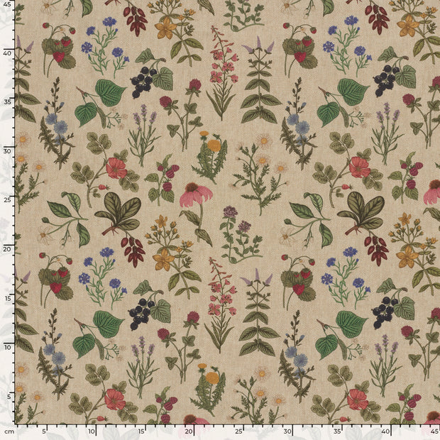 Linen Look fabric Nature Multicolor