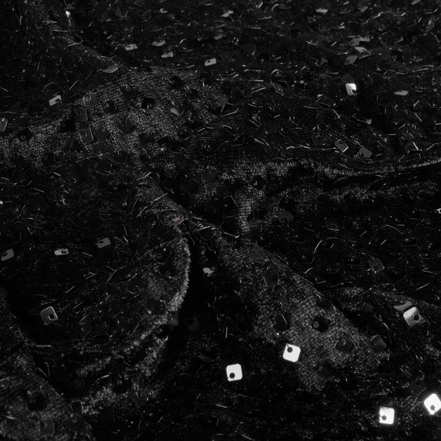 Terciopelo tela Unicolor Negro