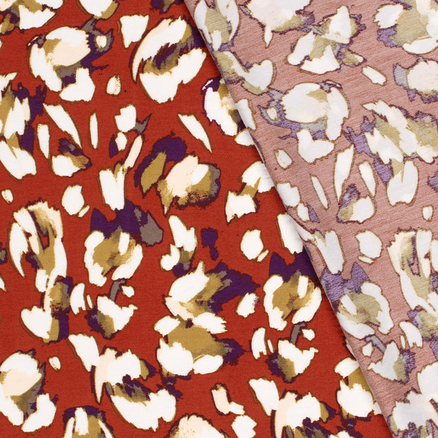 Viscose Nylon Crepe fabric Abstract printed 