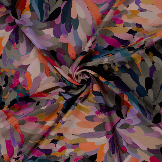 Viscose Poplin fabric Light Pink printed 