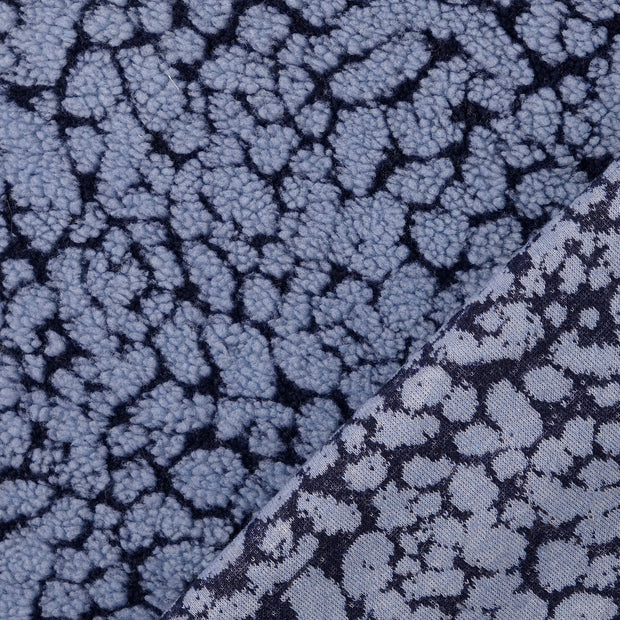 Teddy fabric Indigo jacquard 