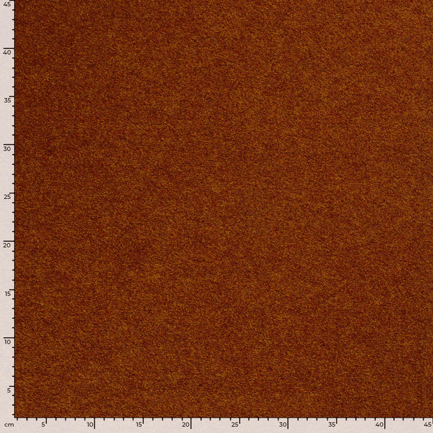 Wool Boucle fabric Unicolour Brique