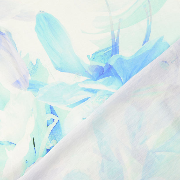 Viscose Poplin fabrik Turquoise digital bedruckt 