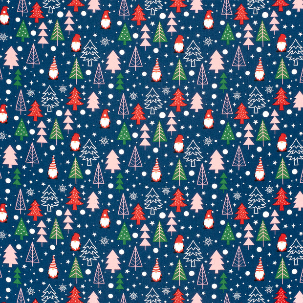 Cotton Poplin fabric Navy 