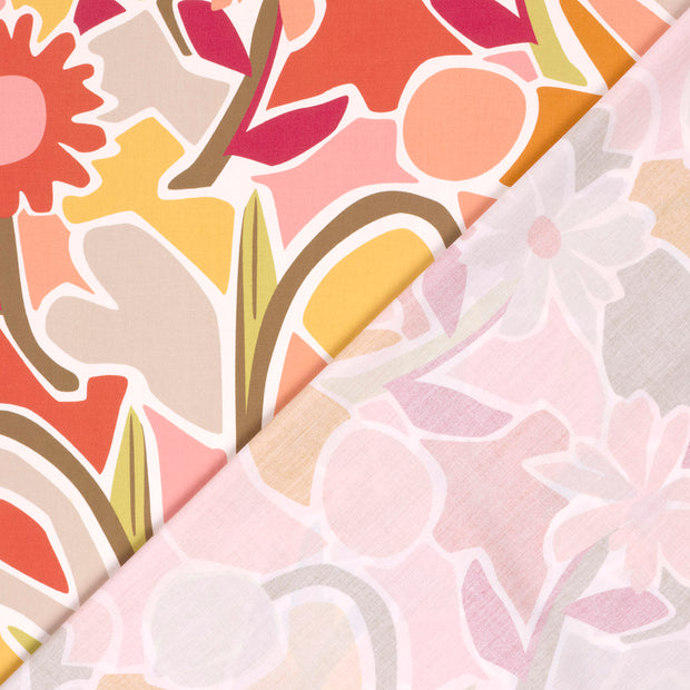 Viscose Poplin fabric Abstract printed 