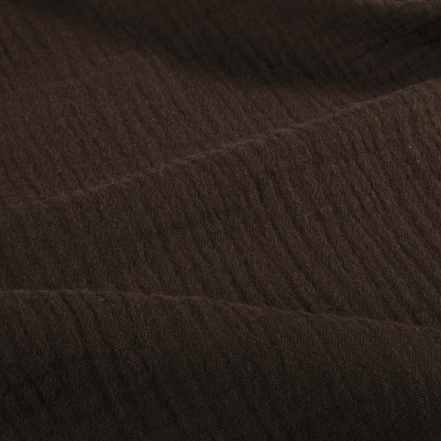 Muslin fabric Unicolour Dark Brown