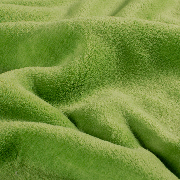 Coral Fleece fabric Unicolour Apple Green