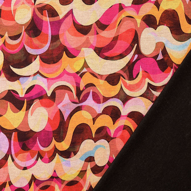 Jersey fabric Red digital printed 