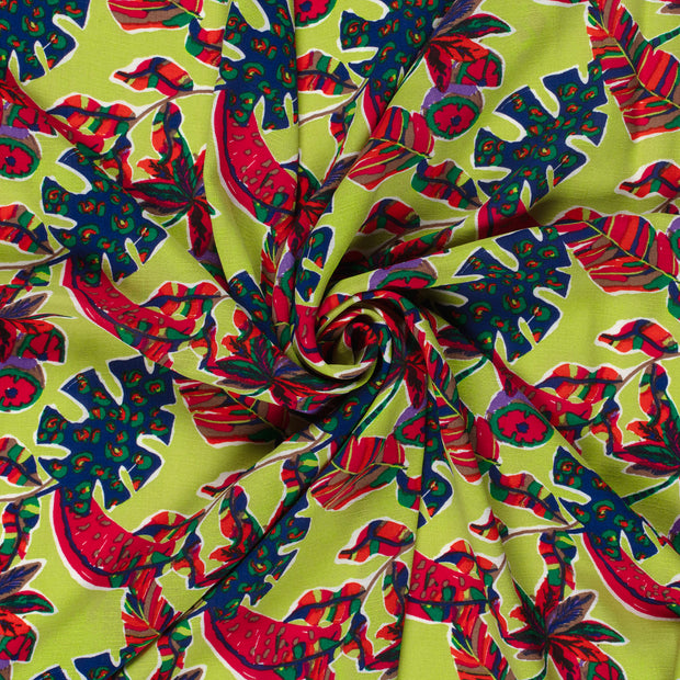 Polyester Bubble fabrik Lime Grün 