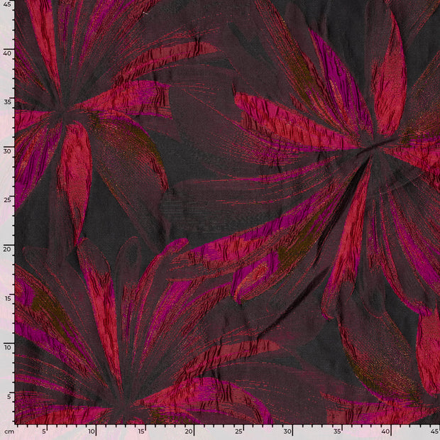 Jacquard fabrik Blumen Fuchsia