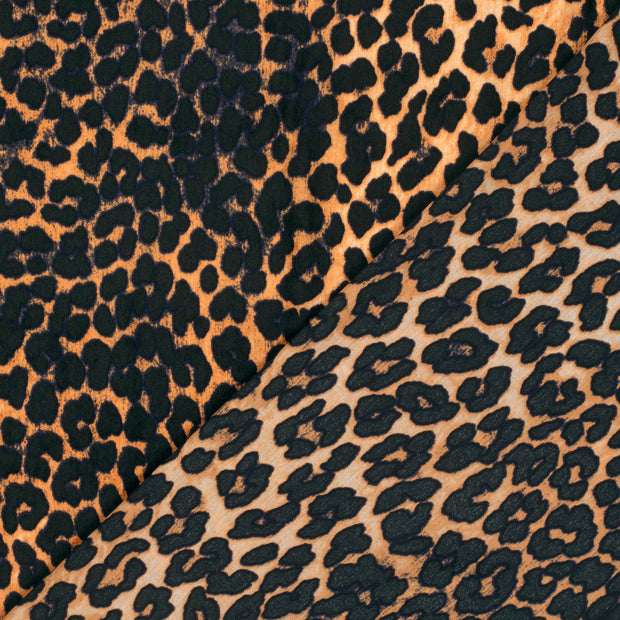 Satin Velvet fabric Leopards printed 