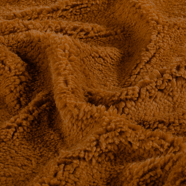 Sherpa Fleece fabric Unicolour Caramel