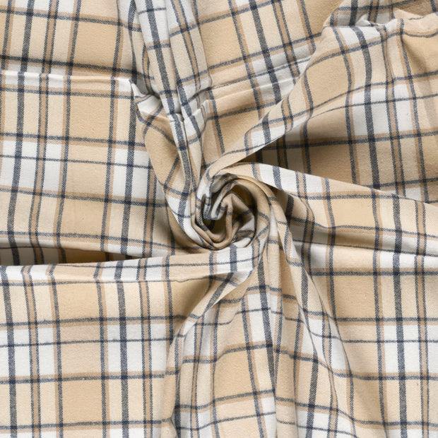 Flannel fabric Beige brushed 
